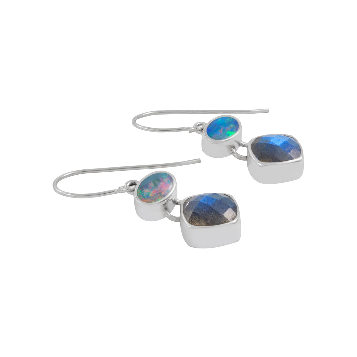 Exquisite Opal and Laboradite Earring
