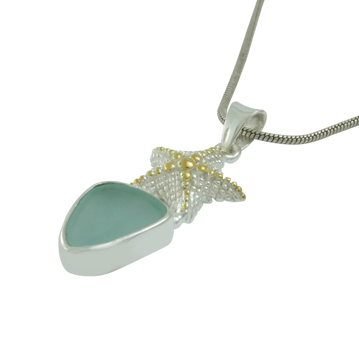 Gorgeous Starfish Pendant with Sea Glass