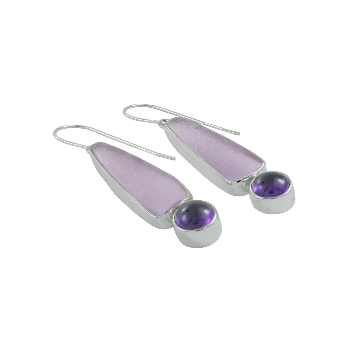 Sensational Pearl Cobalt Blue Sea Glass Earring