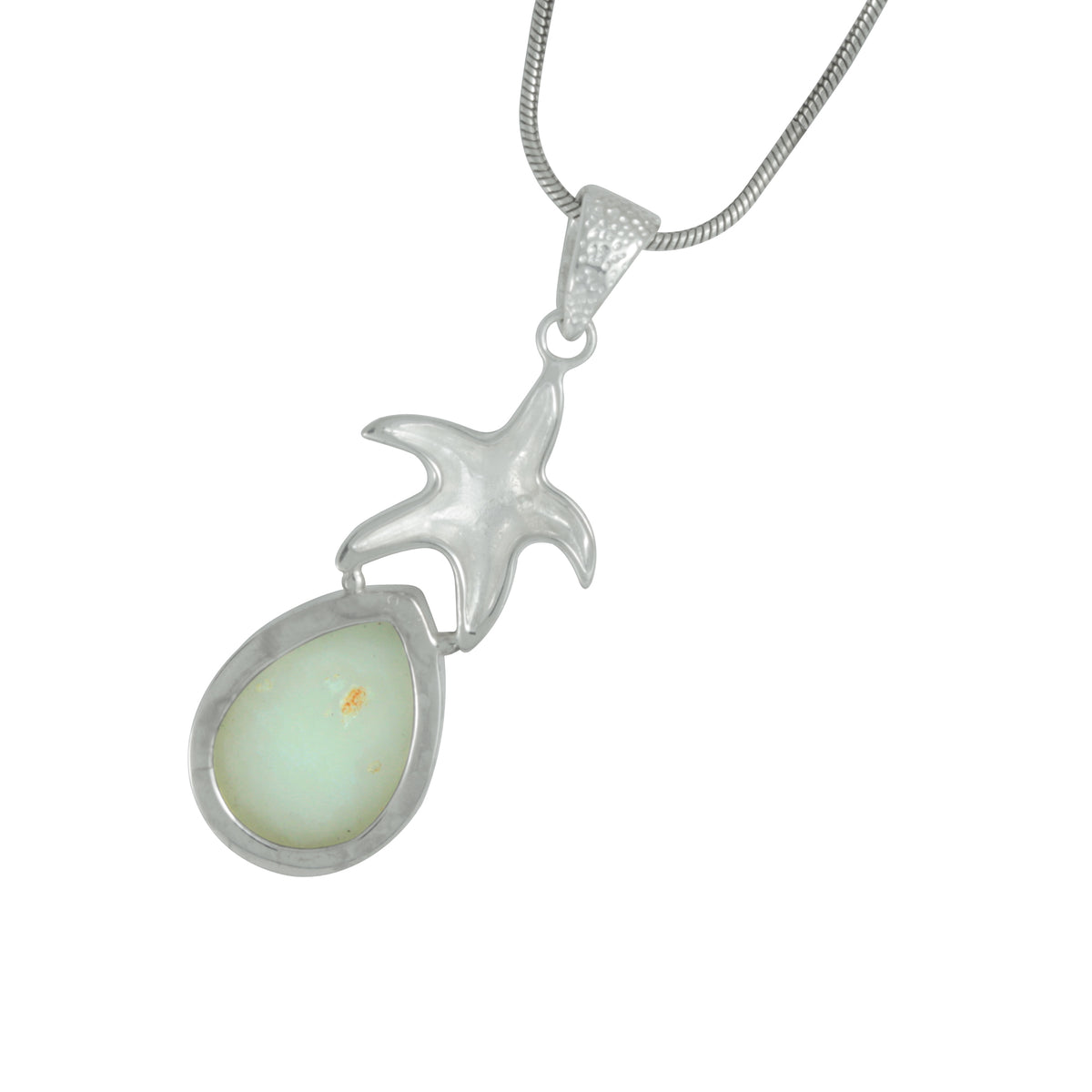 Sparkling Starfish Druze Pendant