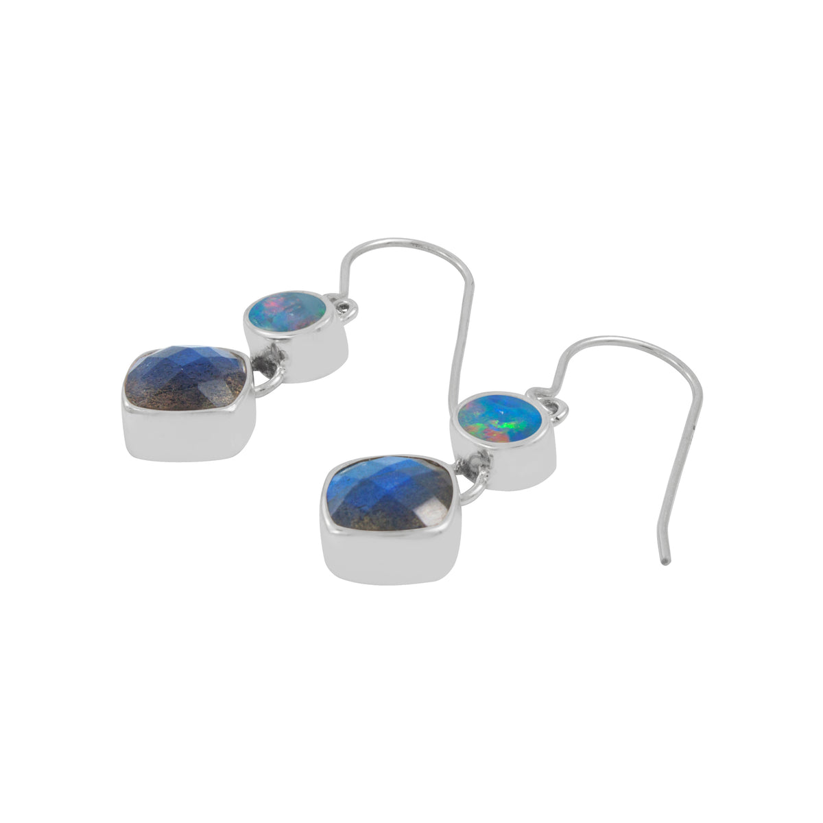 Exquisite Opal and Laboradite Earring