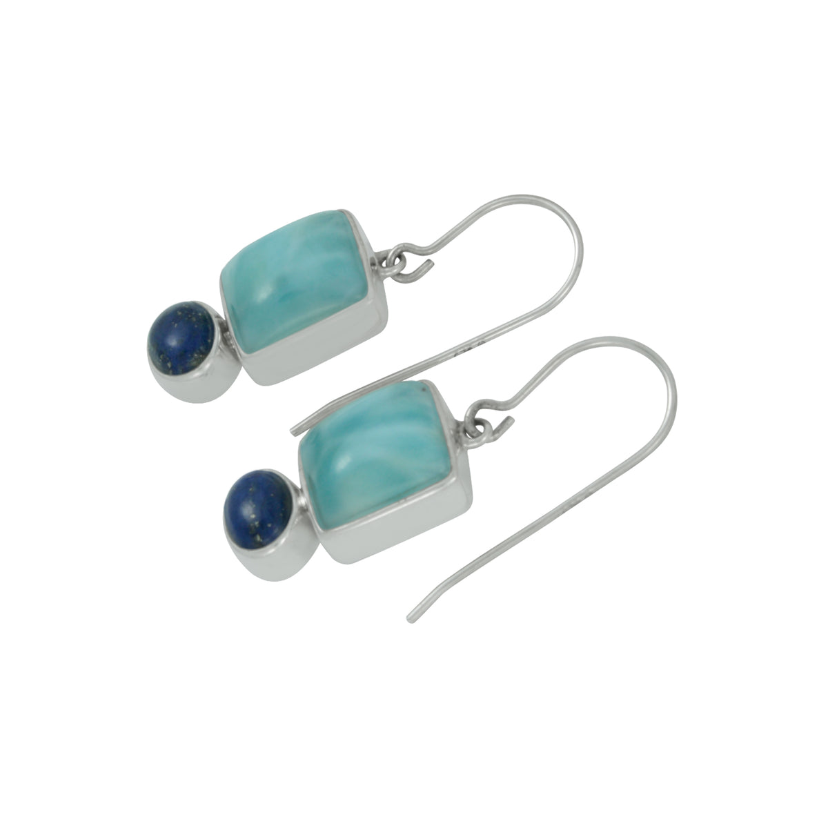Luscious Larimar and Blue Topaz Earring