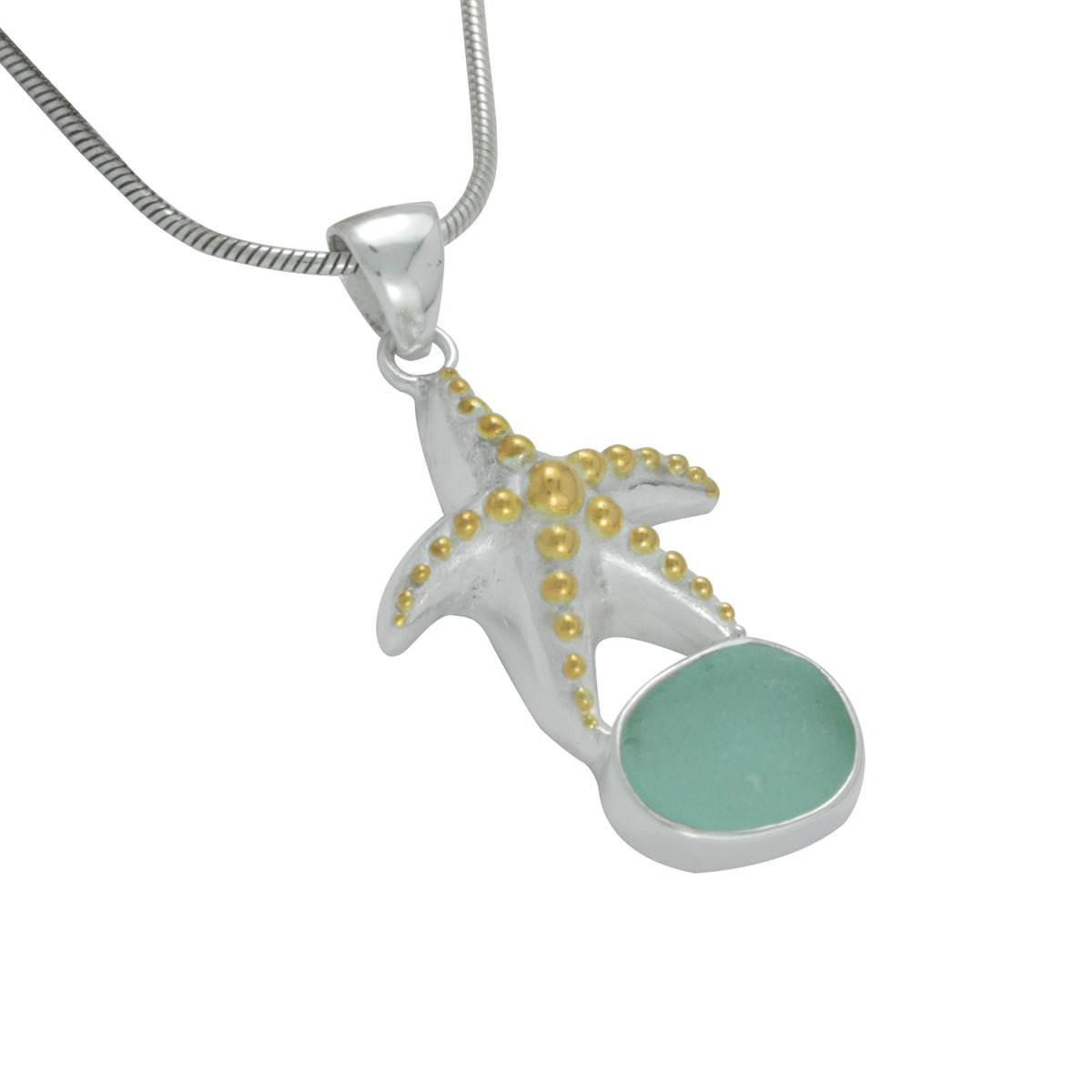 Dancing Starfish Sea Glass Pendant