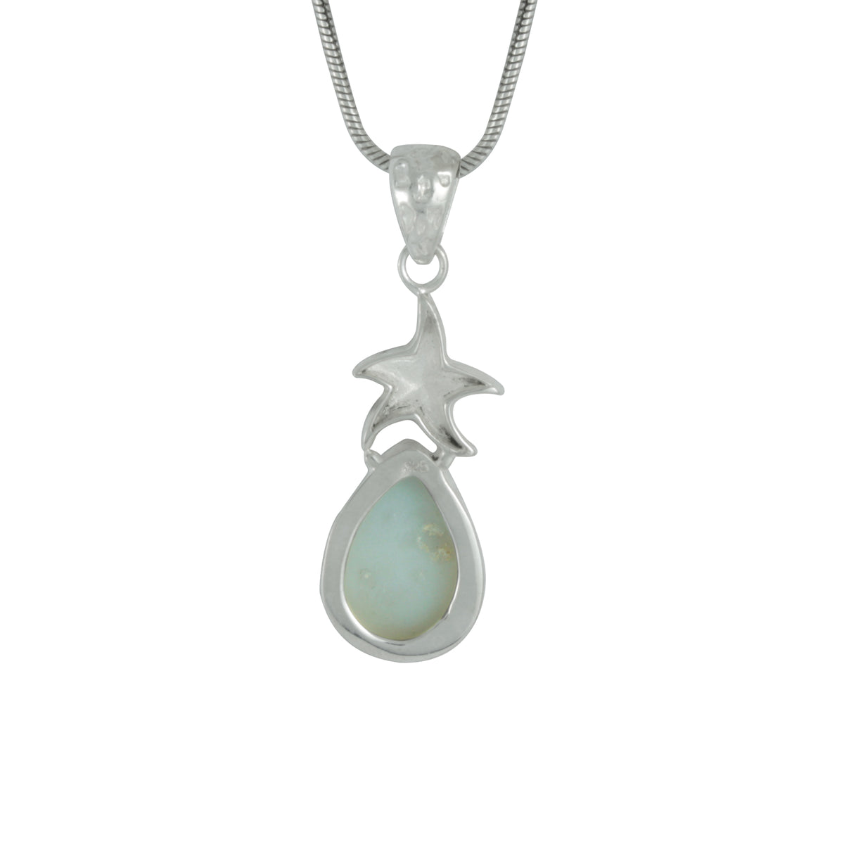 Stunning Starfish and white Opal drùzy Pendant