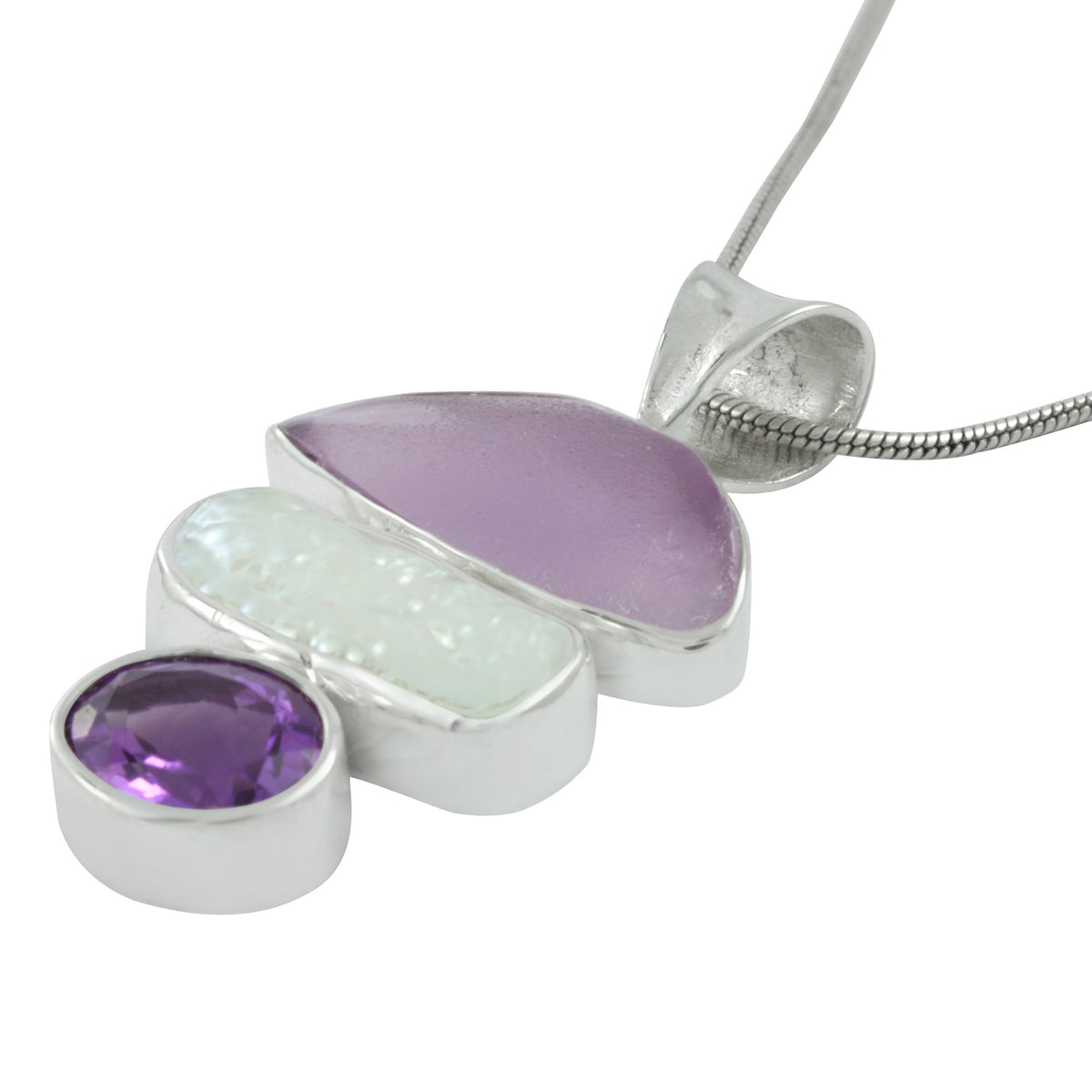 Gorgeous Lavander Sea Glass Pendant