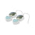 Exquisite Aqua Sea Glass and Labradorite silver earring
