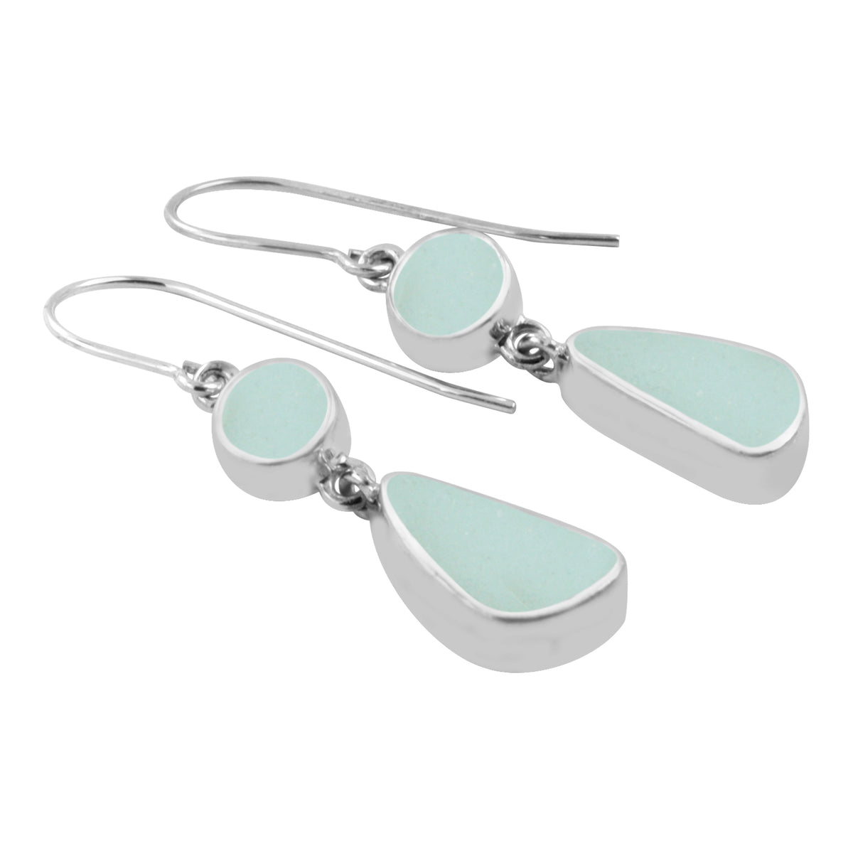 Sensational Sea Glass Elegance Simple Cobalt blue Sea glass earring