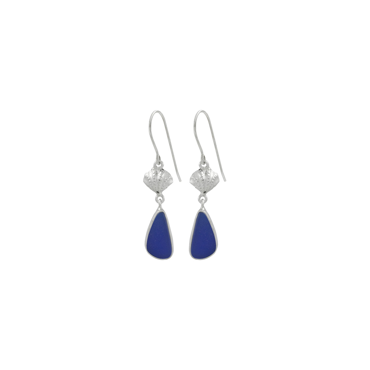 Charming Sea Glass Earring with Sea Shell