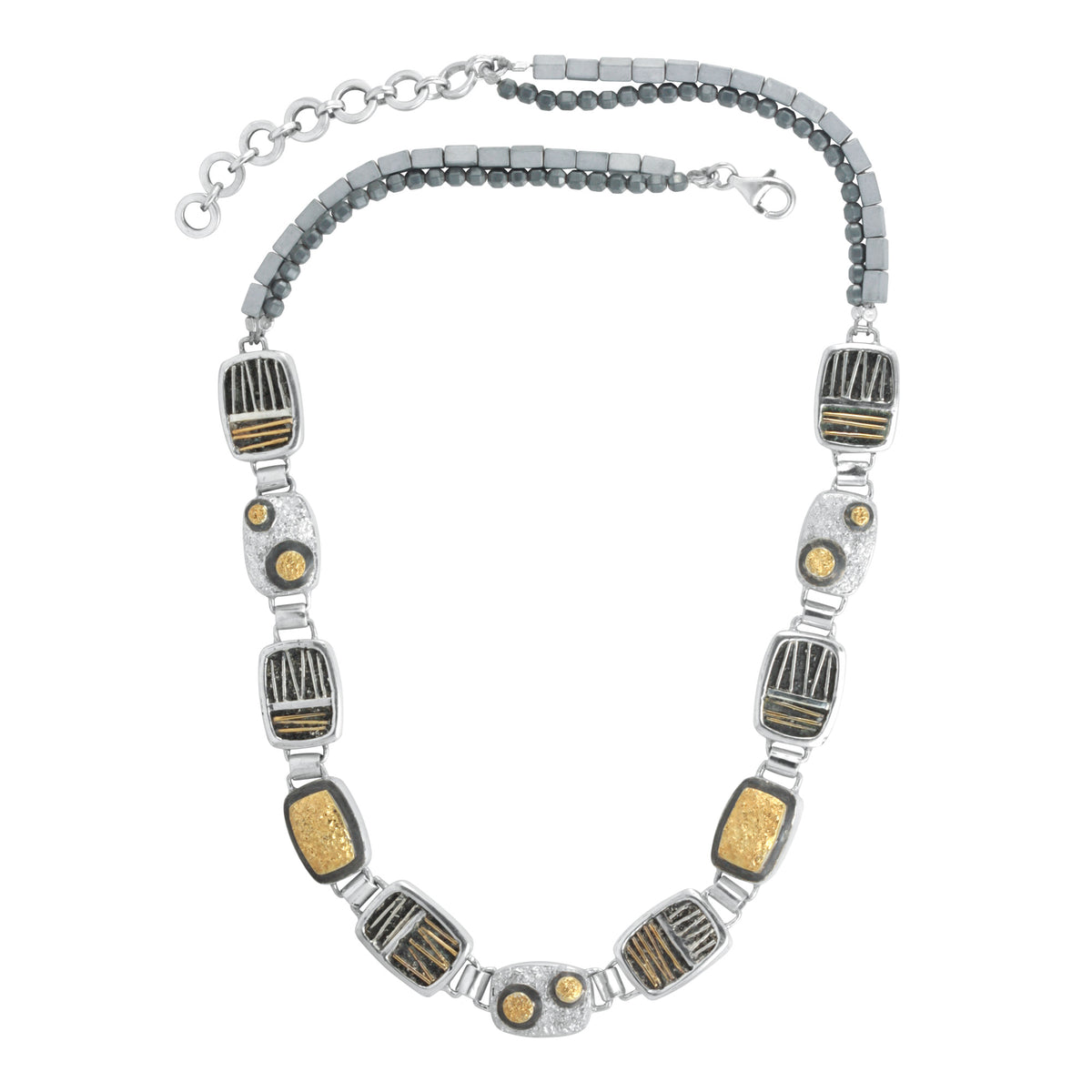Geometric 2 tone Necklace