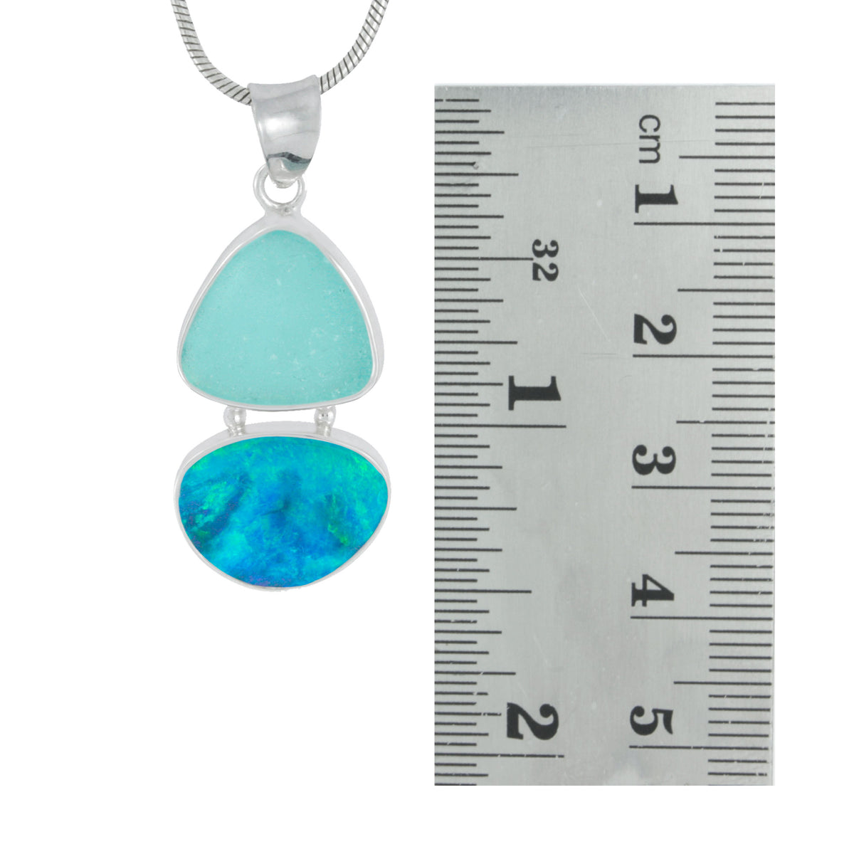 Stunning Opal Sea Glass Pendant