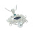 Silver Pendant With Blue Topaz, Iolite, Pearl  With Crab Component