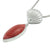 Silver Pendant With Shell Component & Sponge Coral Marquoise