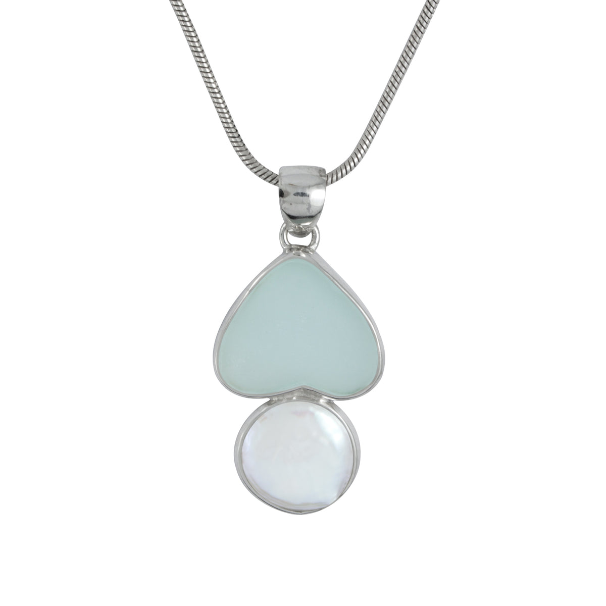 Seaglass Heart Pendant