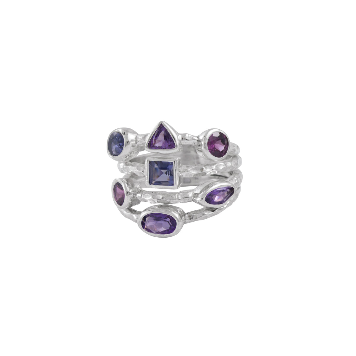 Buy Purple Color Stone Original Impon Finger Ring for Women