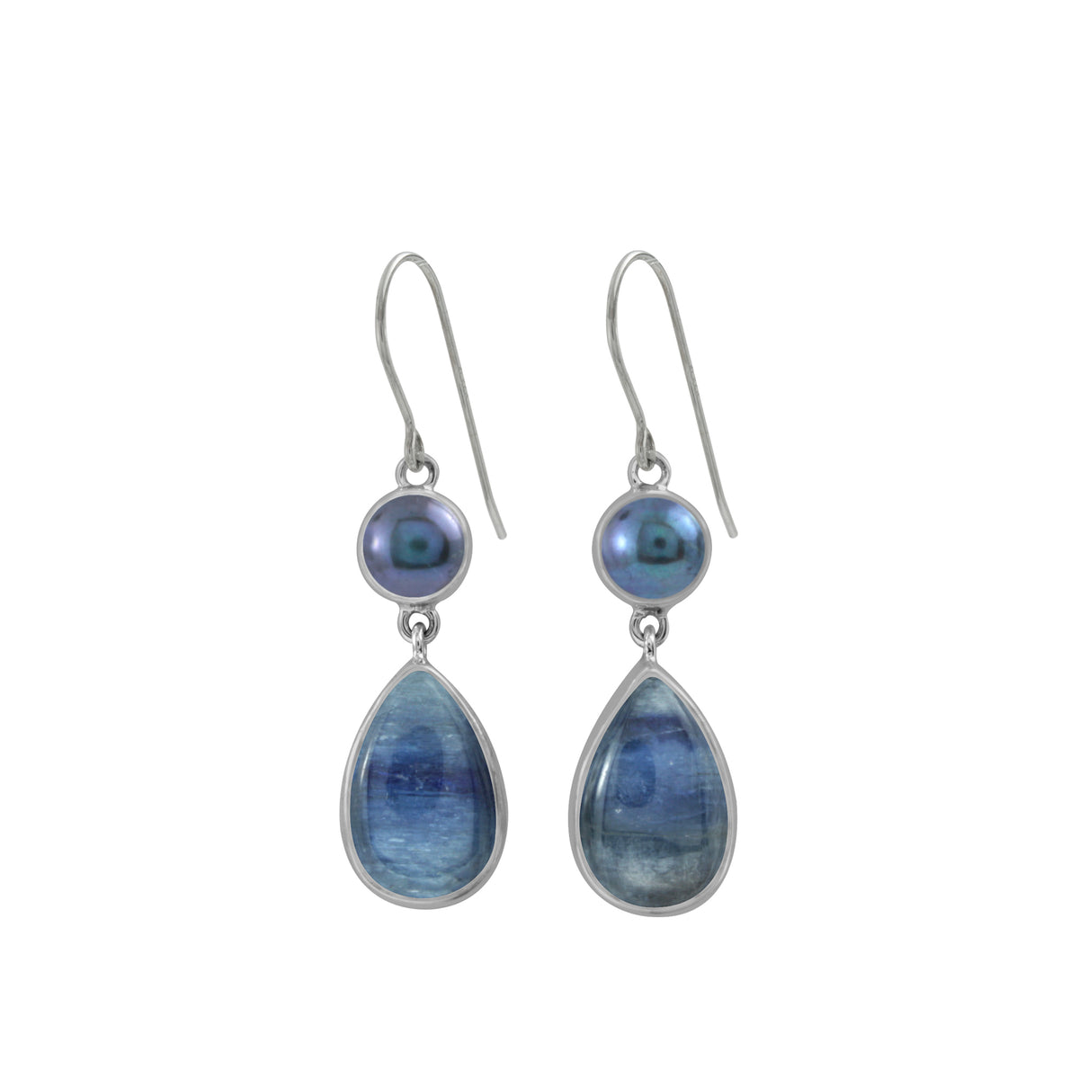 PEARL KYANITE CLASSIC DROP EARRING