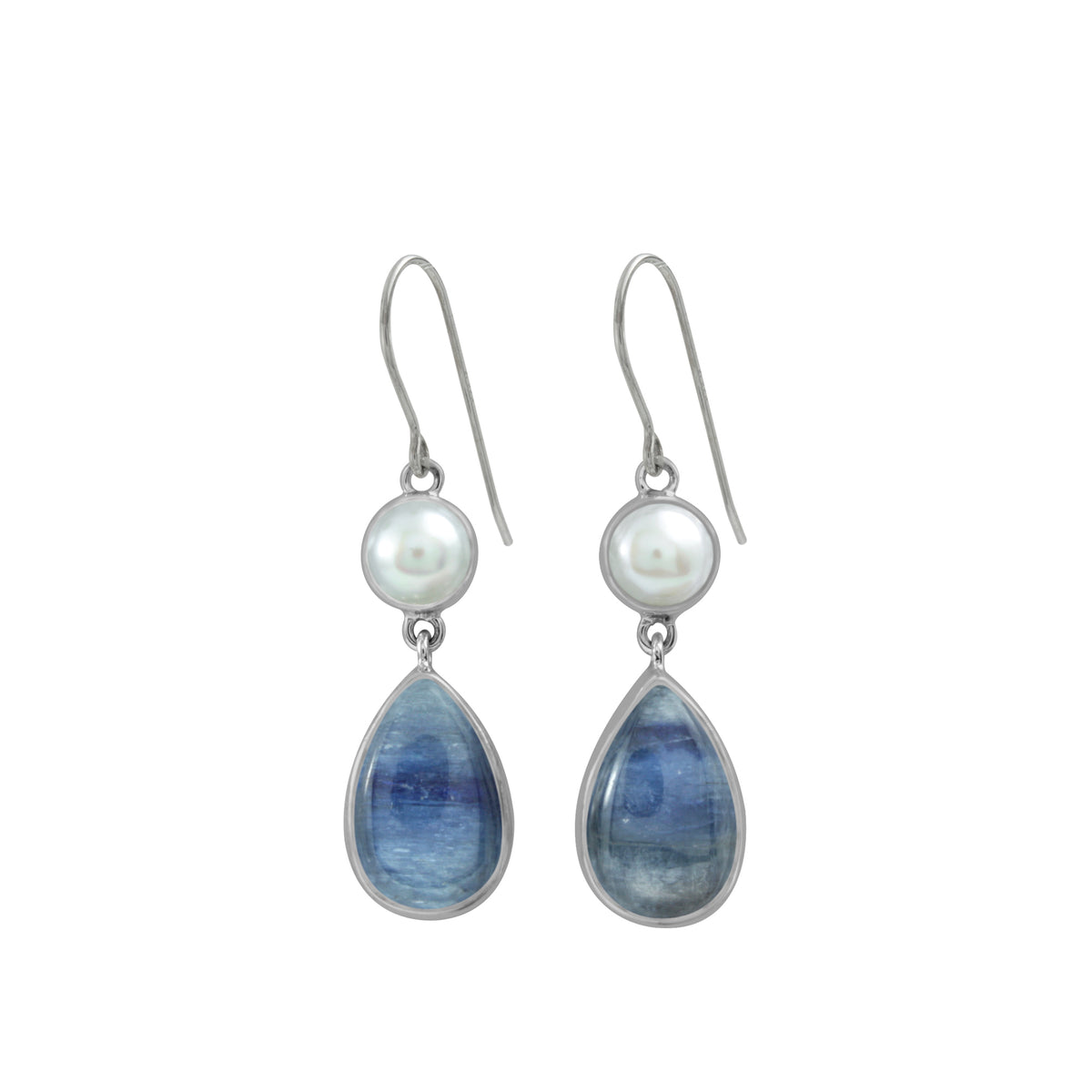 PEARL KYANITE CLASSIC DROP EARRING