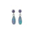 Silver Earring Stud With Round Stone & Free Form Opal