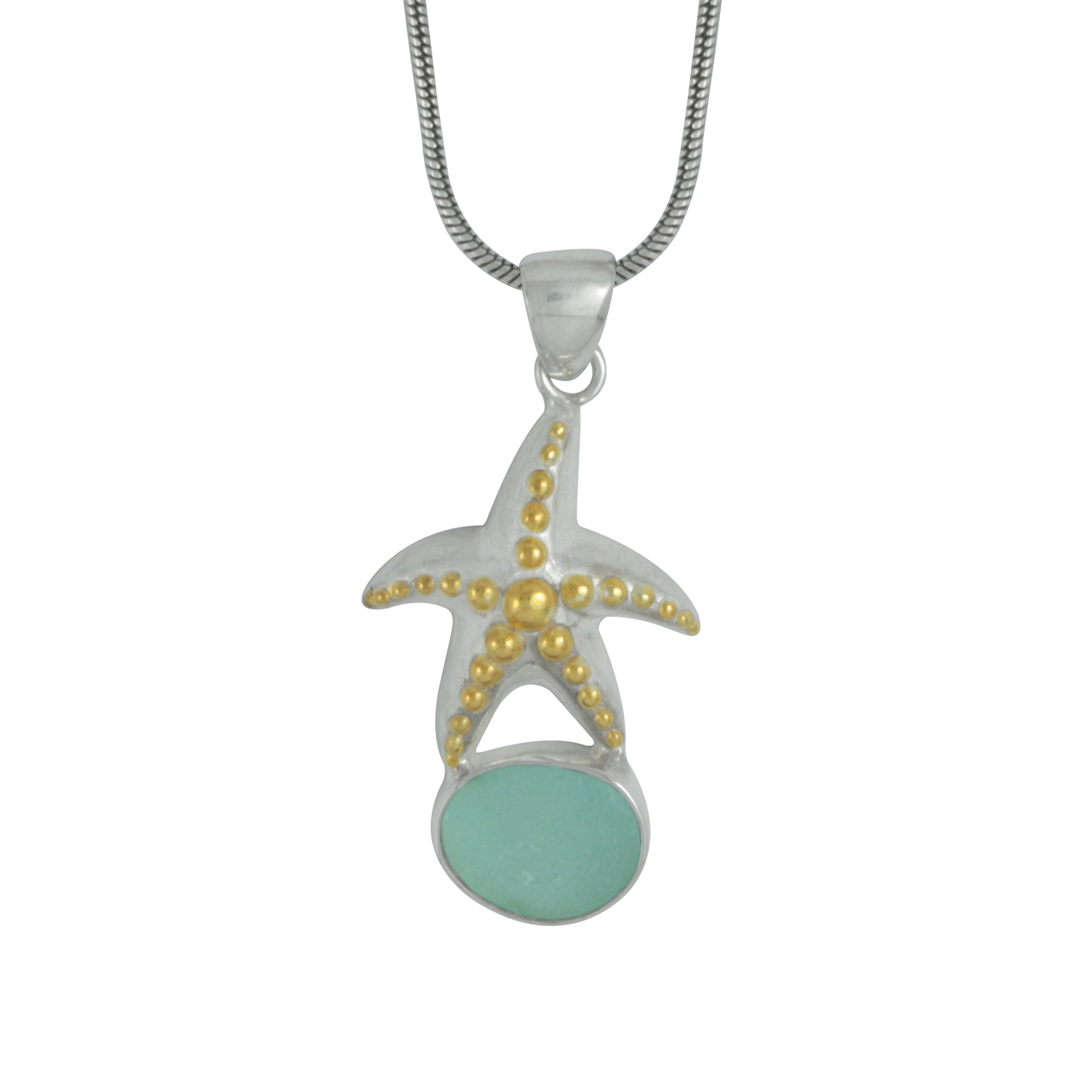 Dancing Starfish Sea Glass Pendant