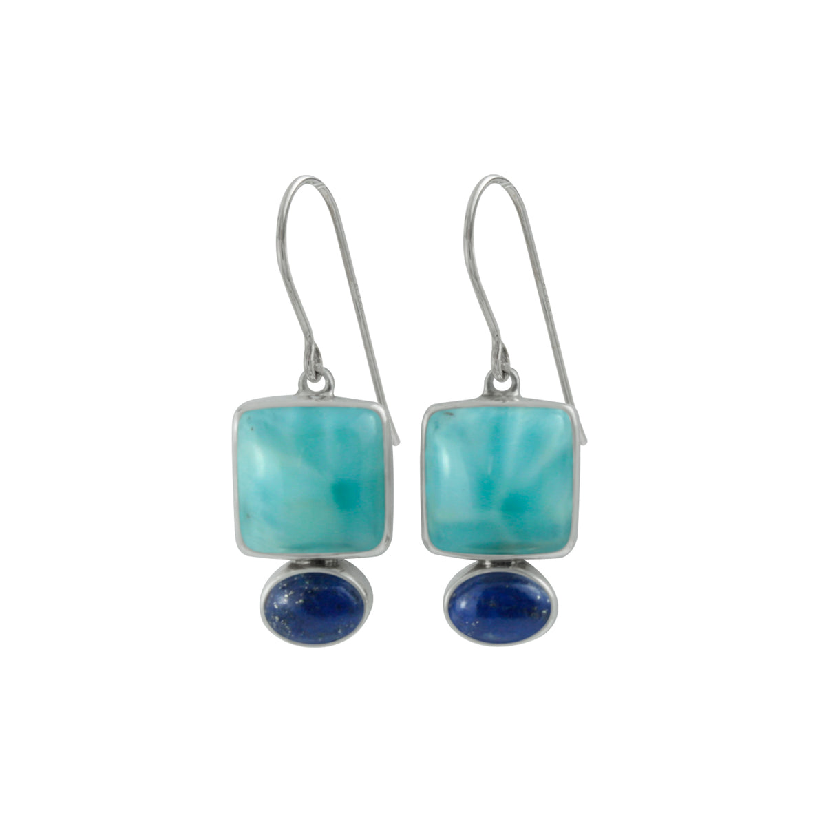 Luscious Larimar and Blue Topaz Earring