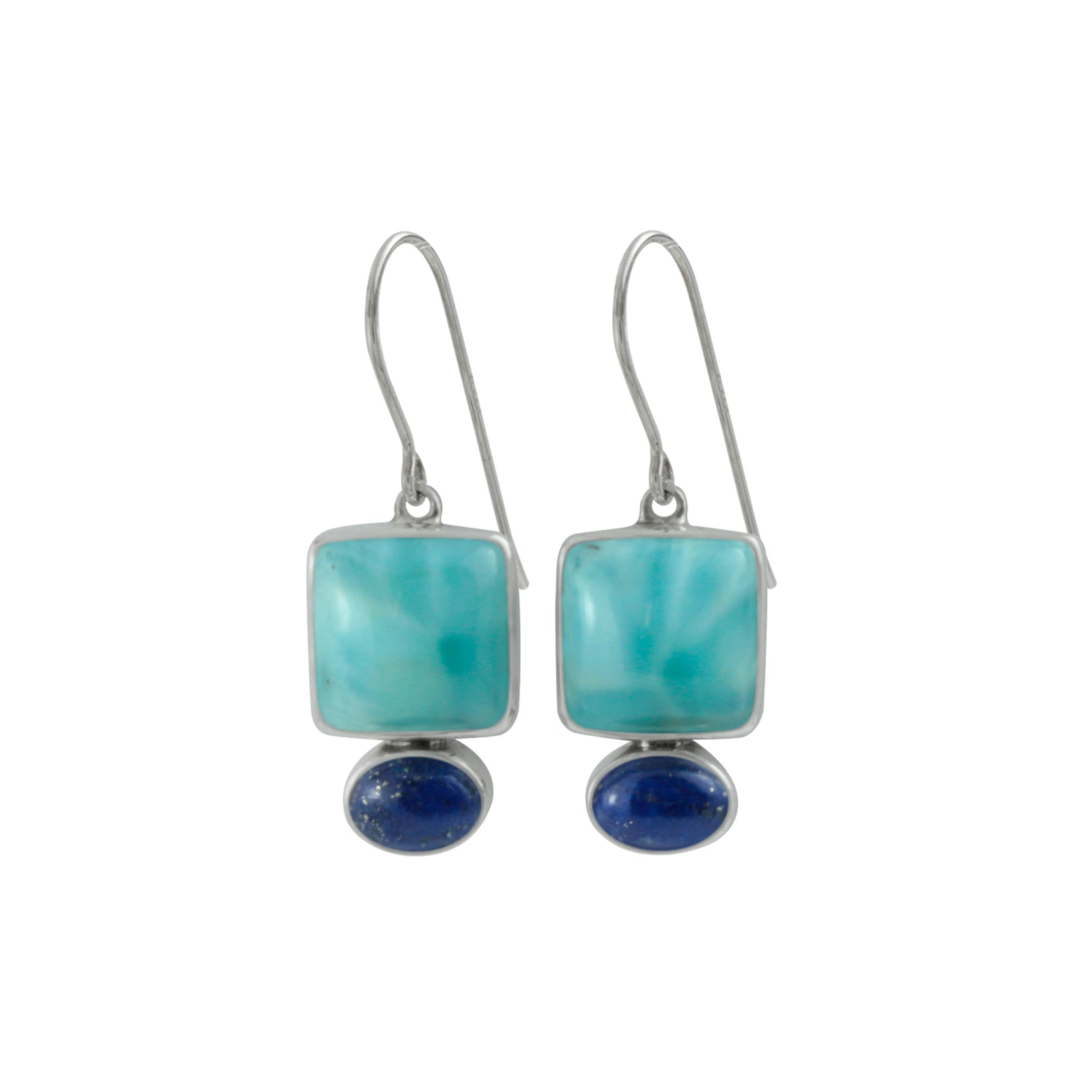 Luscious Larimar and Blue Topaz Earring