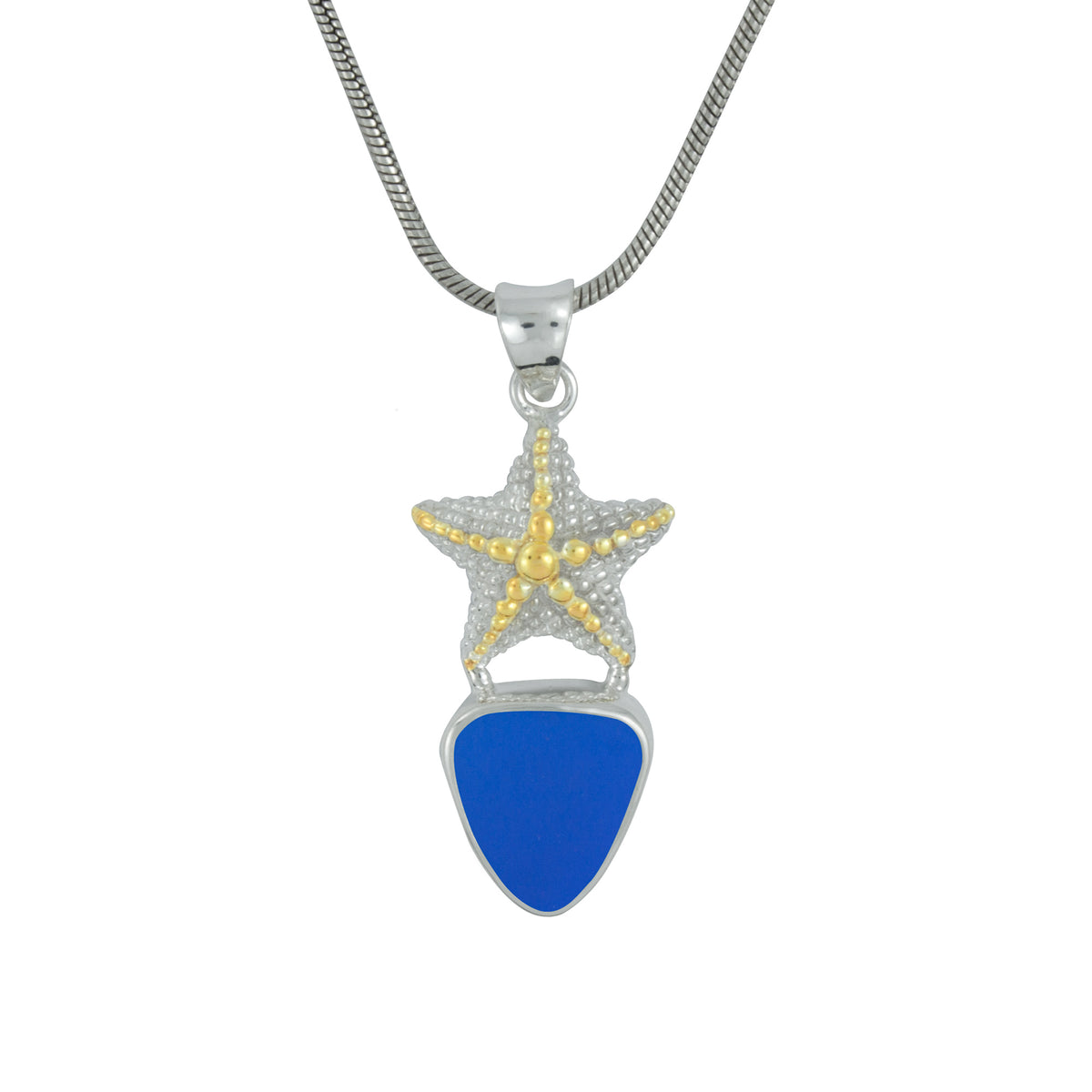 Gorgeous Starfish Pendant with Sea Glass
