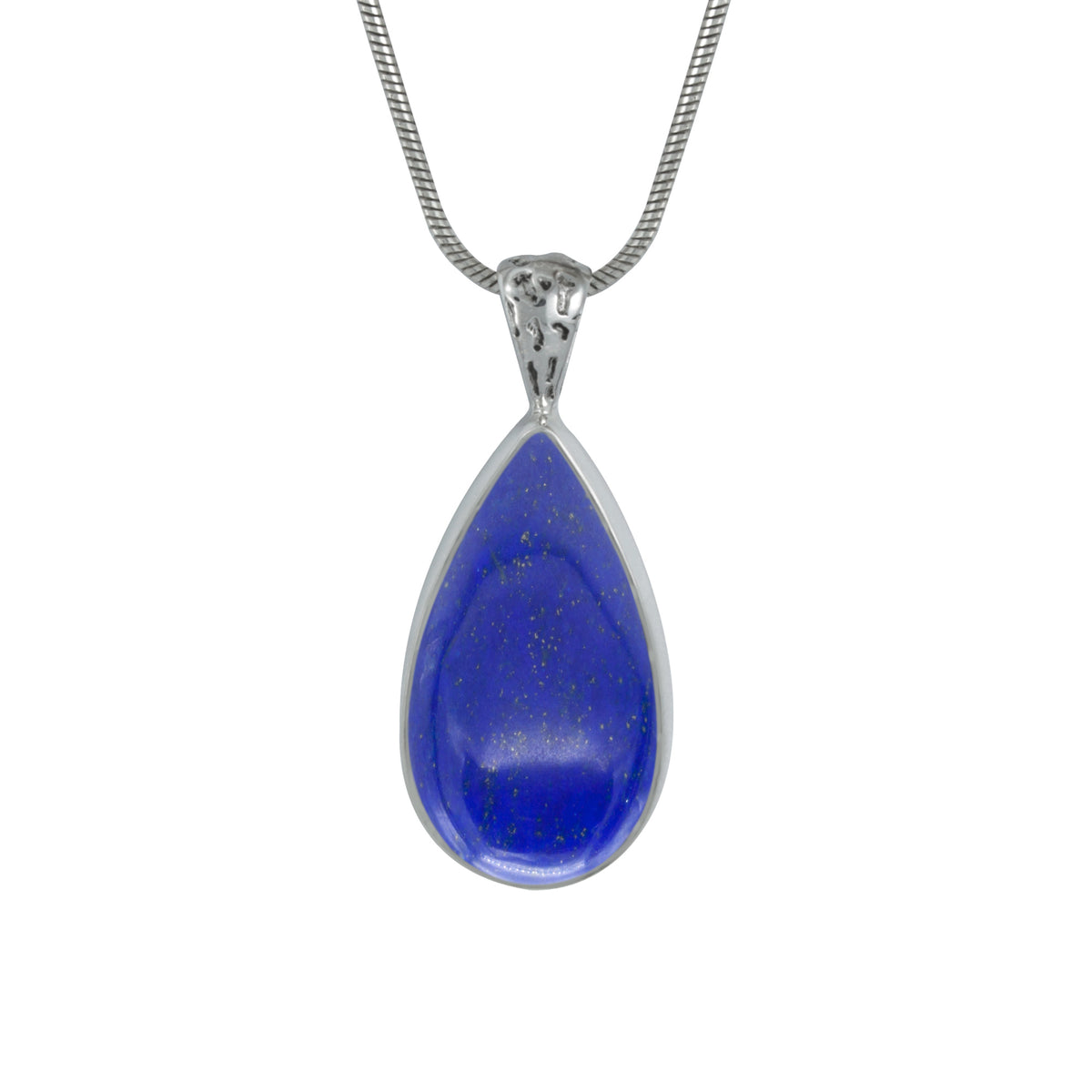 Gorgeous Lapis Silver Pendant. Simple and Stunning