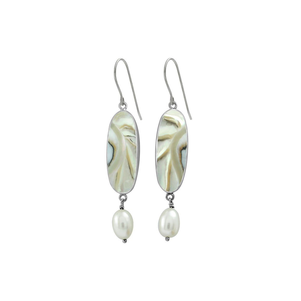 Shimmering Nautilus Shell Pearl Earring