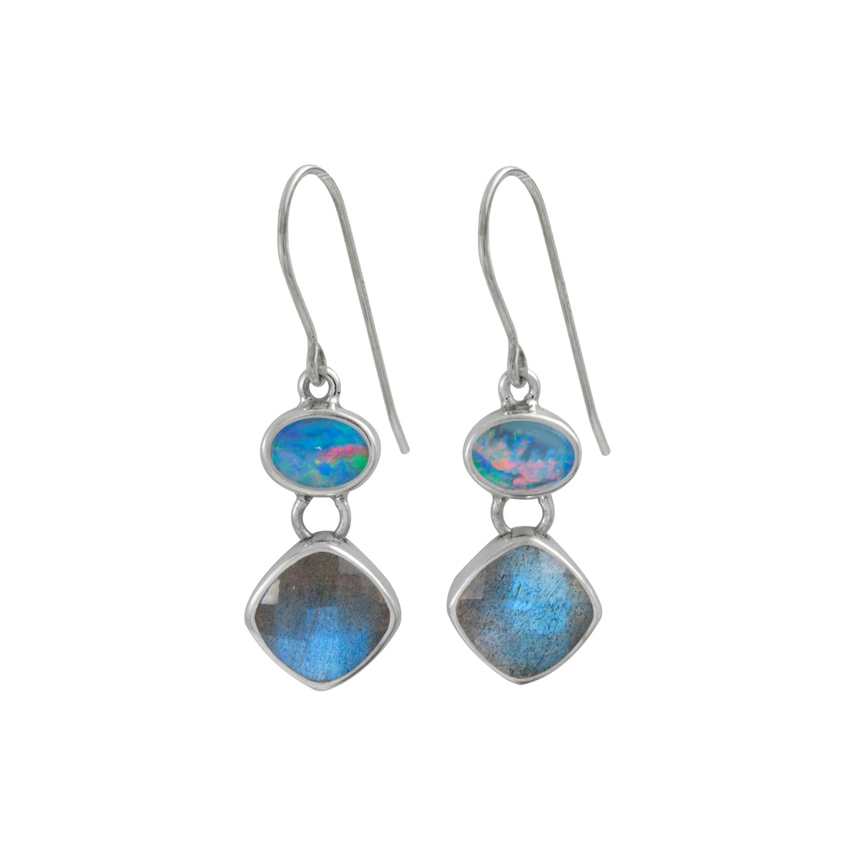 Exquisite Opal and Laboradite Earring