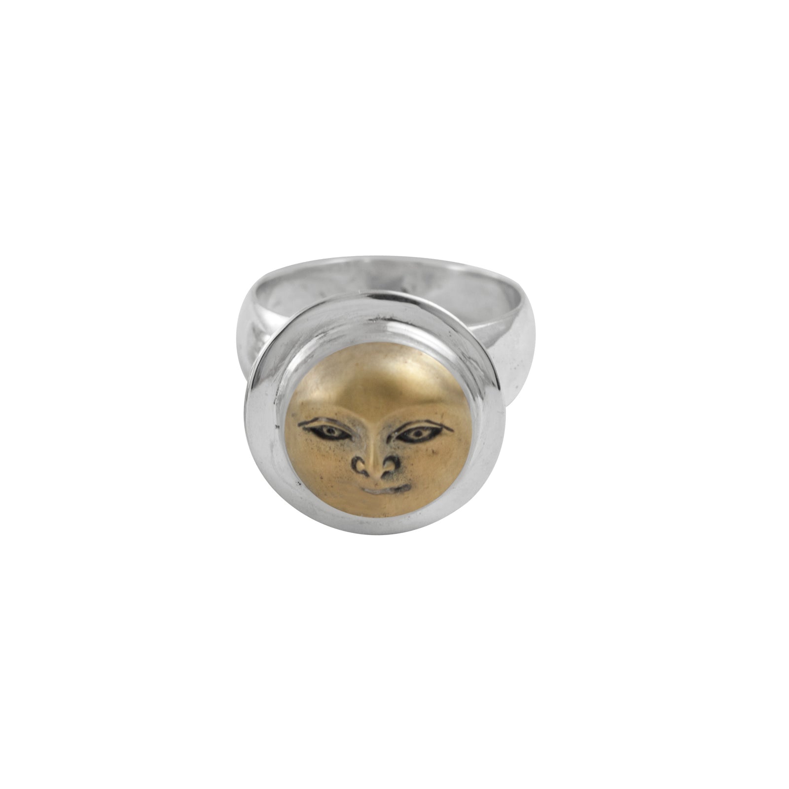 Magic Gold Moon Face Ring