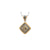 Contemporary Gold Druzy Silver Pendant with layered texture metal
