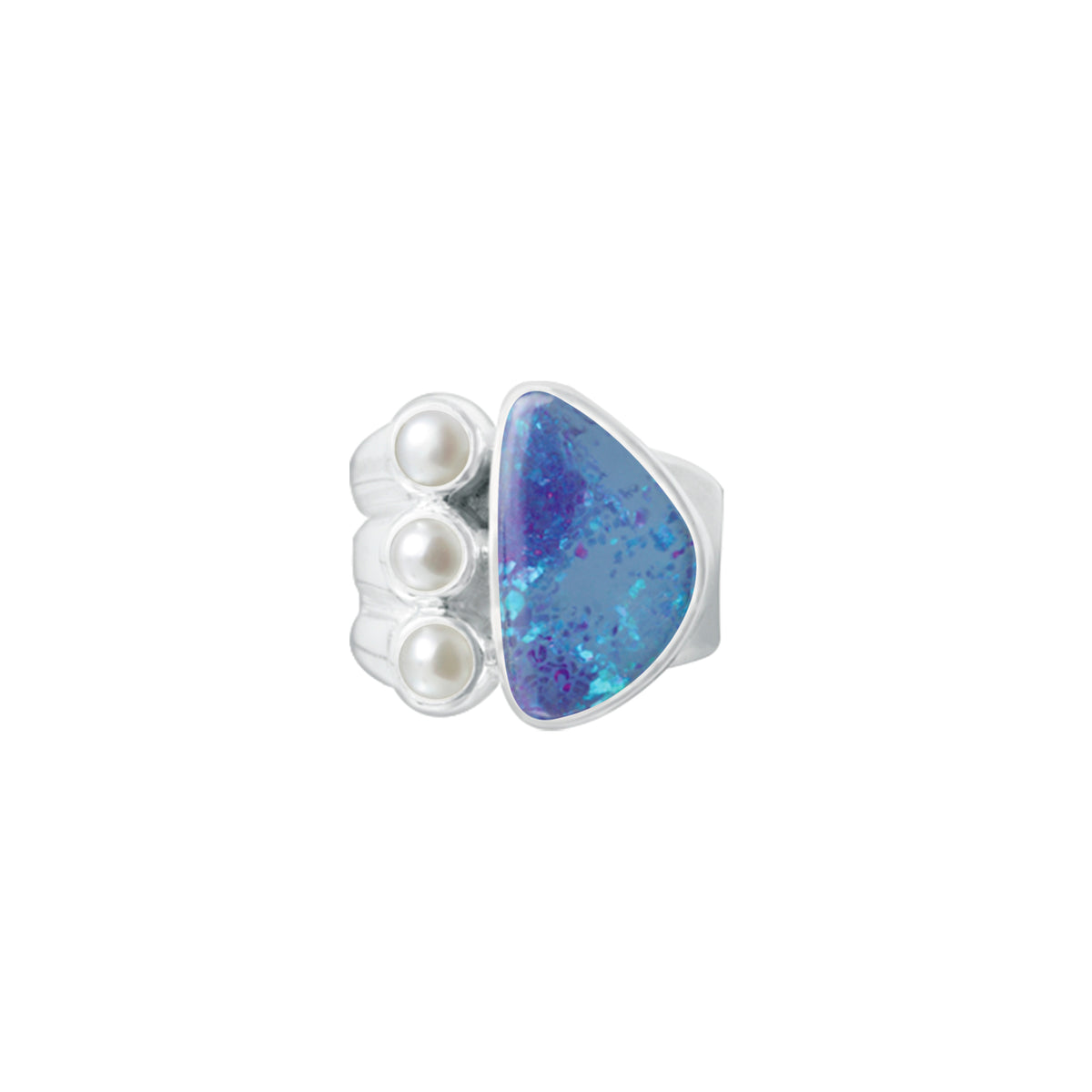 Gorgeous Opal &amp; Pearl Ring