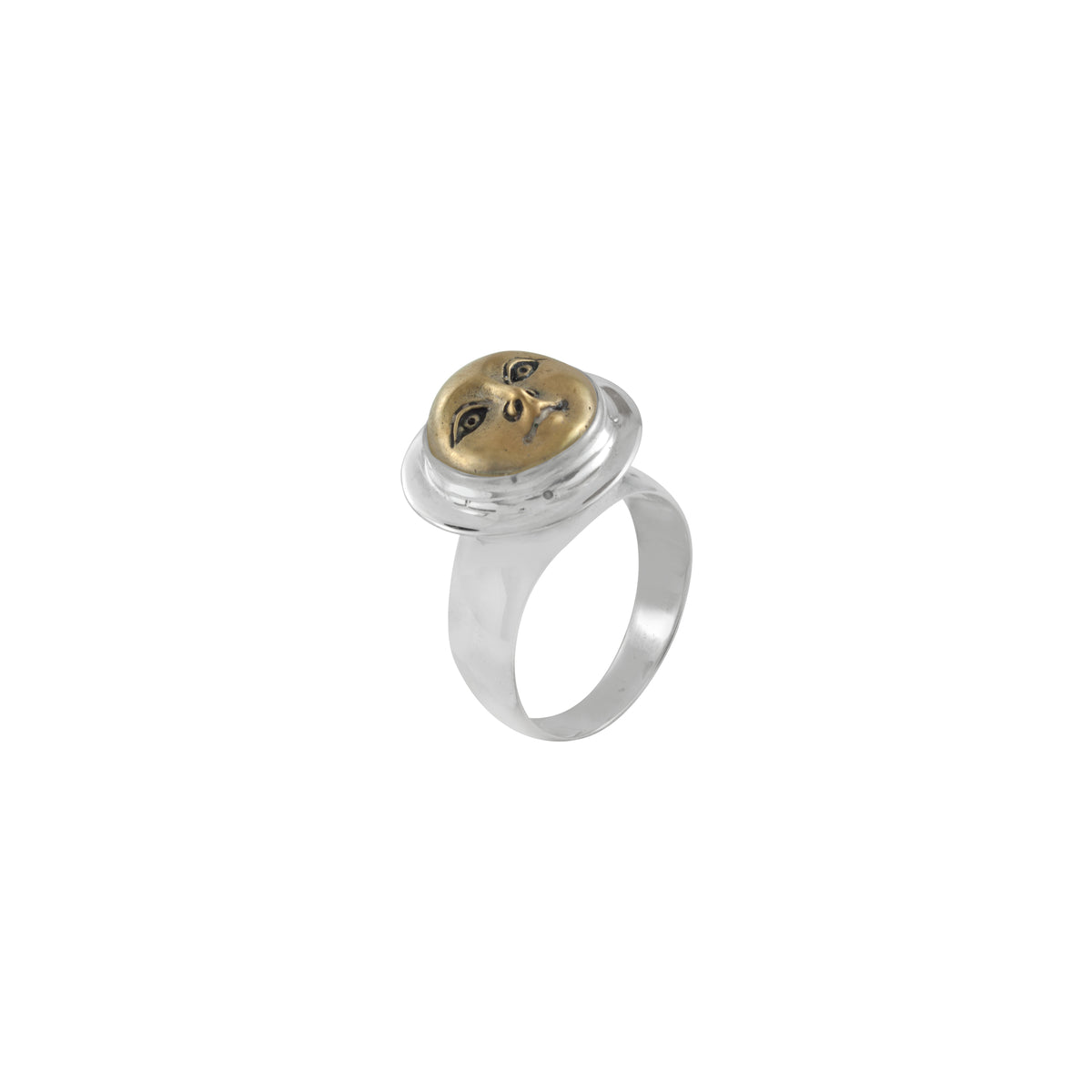 Magic Gold Moon Face Ring