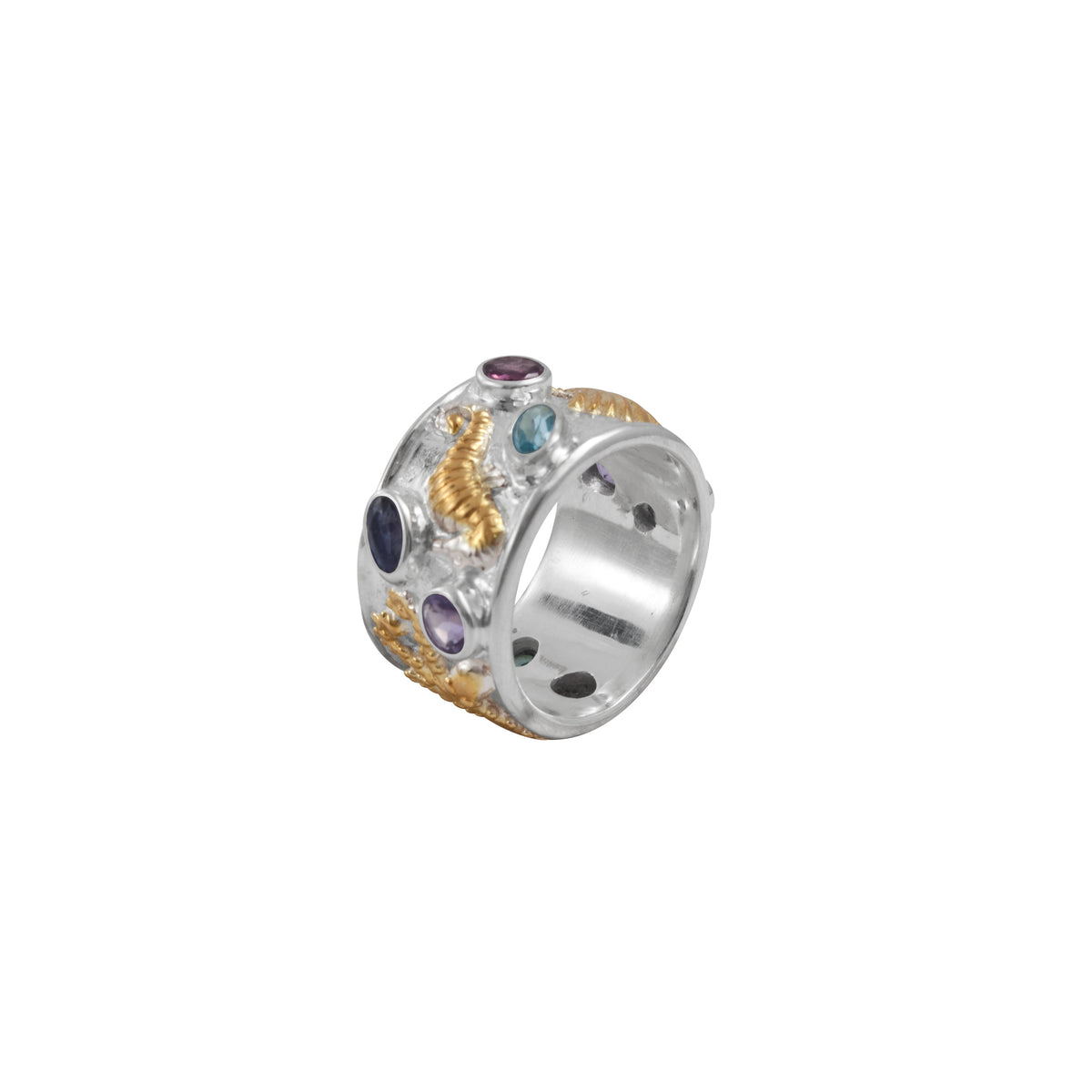 Fabulous Sealife Ring with Gemstones