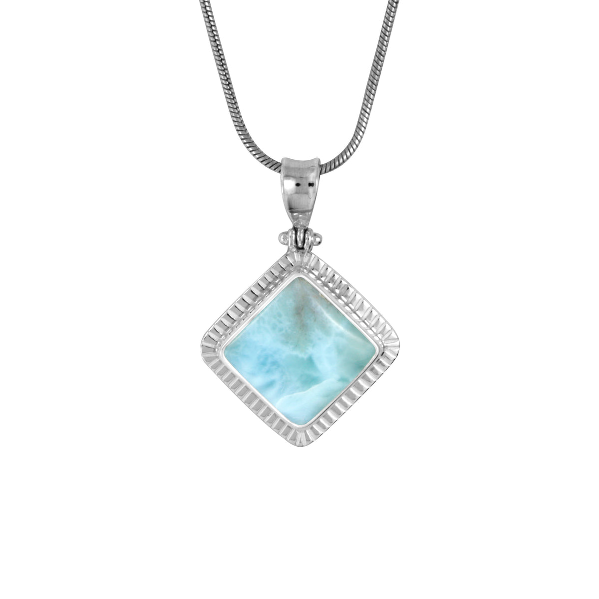 Simple Elagant Larimar Pendant